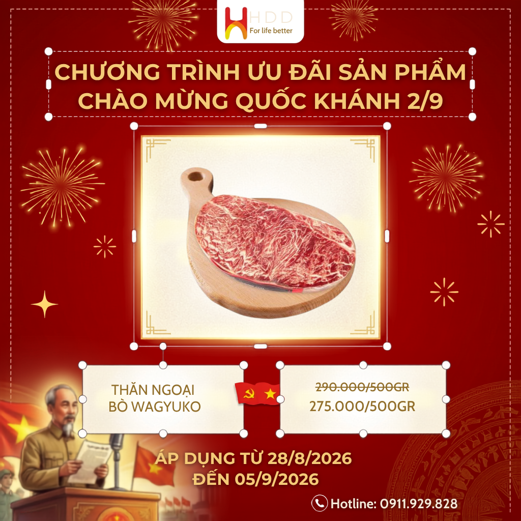 Thăn ngoại bò WagyuKo ưu đãi lớn mừng đại lễ